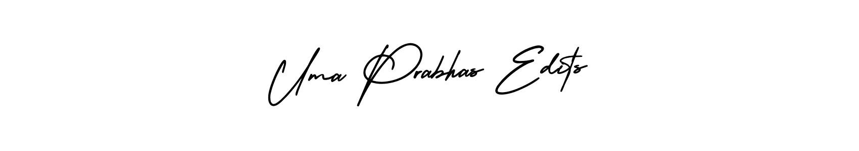 Uma Prabhas Edits stylish signature style. Best Handwritten Sign (AmerikaSignatureDemo-Regular) for my name. Handwritten Signature Collection Ideas for my name Uma Prabhas Edits. Uma Prabhas Edits signature style 3 images and pictures png