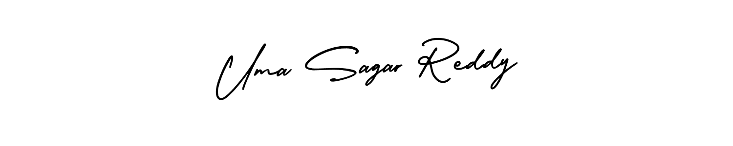 Make a beautiful signature design for name Uma Sagar Reddy. With this signature (AmerikaSignatureDemo-Regular) style, you can create a handwritten signature for free. Uma Sagar Reddy signature style 3 images and pictures png