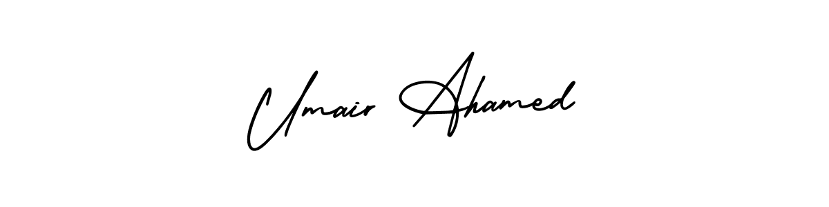 Design your own signature with our free online signature maker. With this signature software, you can create a handwritten (AmerikaSignatureDemo-Regular) signature for name Umair Ahamed. Umair Ahamed signature style 3 images and pictures png