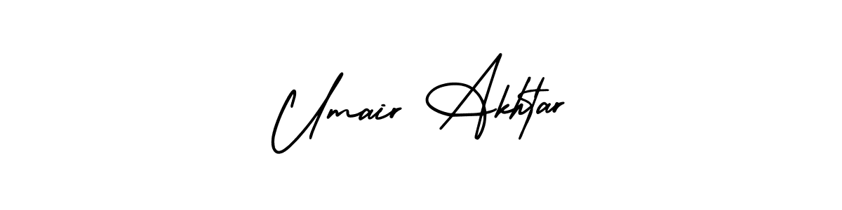 How to make Umair Akhtar name signature. Use AmerikaSignatureDemo-Regular style for creating short signs online. This is the latest handwritten sign. Umair Akhtar signature style 3 images and pictures png