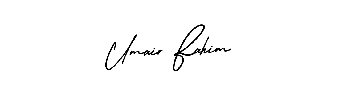 if you are searching for the best signature style for your name Umair Fahim. so please give up your signature search. here we have designed multiple signature styles  using AmerikaSignatureDemo-Regular. Umair Fahim signature style 3 images and pictures png