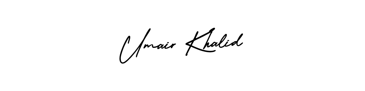 AmerikaSignatureDemo-Regular is a professional signature style that is perfect for those who want to add a touch of class to their signature. It is also a great choice for those who want to make their signature more unique. Get Umair Khalid name to fancy signature for free. Umair Khalid signature style 3 images and pictures png