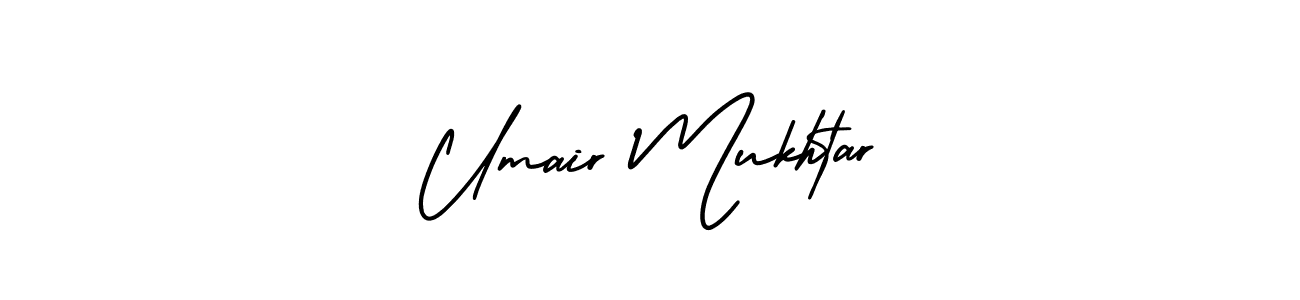 Make a beautiful signature design for name Umair Mukhtar. With this signature (AmerikaSignatureDemo-Regular) style, you can create a handwritten signature for free. Umair Mukhtar signature style 3 images and pictures png