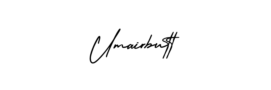 You should practise on your own different ways (AmerikaSignatureDemo-Regular) to write your name (Umairbutt) in signature. don't let someone else do it for you. Umairbutt signature style 3 images and pictures png