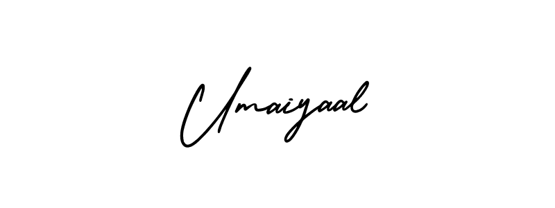 The best way (AmerikaSignatureDemo-Regular) to make a short signature is to pick only two or three words in your name. The name Umaiyaal include a total of six letters. For converting this name. Umaiyaal signature style 3 images and pictures png