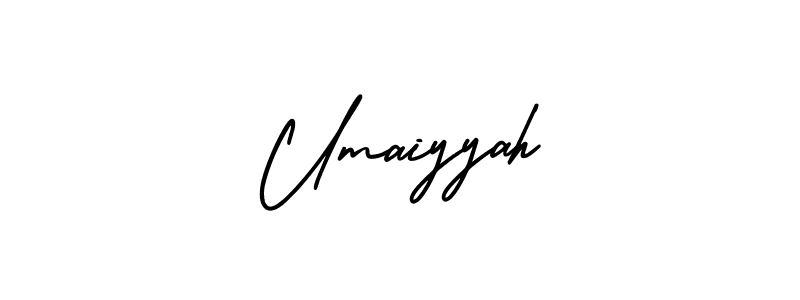 if you are searching for the best signature style for your name Umaiyyah. so please give up your signature search. here we have designed multiple signature styles  using AmerikaSignatureDemo-Regular. Umaiyyah signature style 3 images and pictures png
