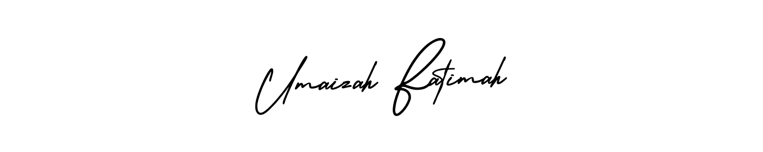 How to make Umaizah Fatimah name signature. Use AmerikaSignatureDemo-Regular style for creating short signs online. This is the latest handwritten sign. Umaizah Fatimah signature style 3 images and pictures png