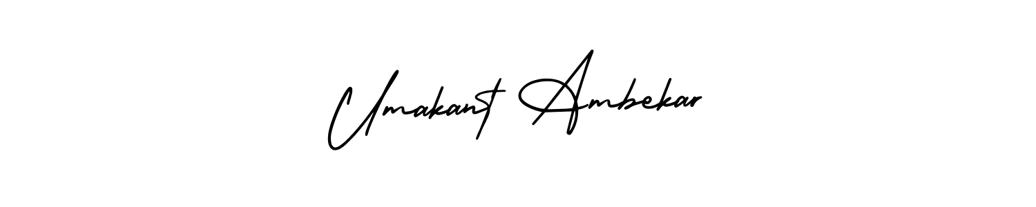 Check out images of Autograph of Umakant Ambekar name. Actor Umakant Ambekar Signature Style. AmerikaSignatureDemo-Regular is a professional sign style online. Umakant Ambekar signature style 3 images and pictures png