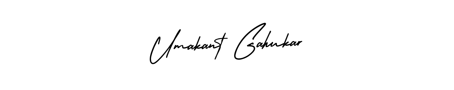 Create a beautiful signature design for name Umakant Gahukar. With this signature (AmerikaSignatureDemo-Regular) fonts, you can make a handwritten signature for free. Umakant Gahukar signature style 3 images and pictures png