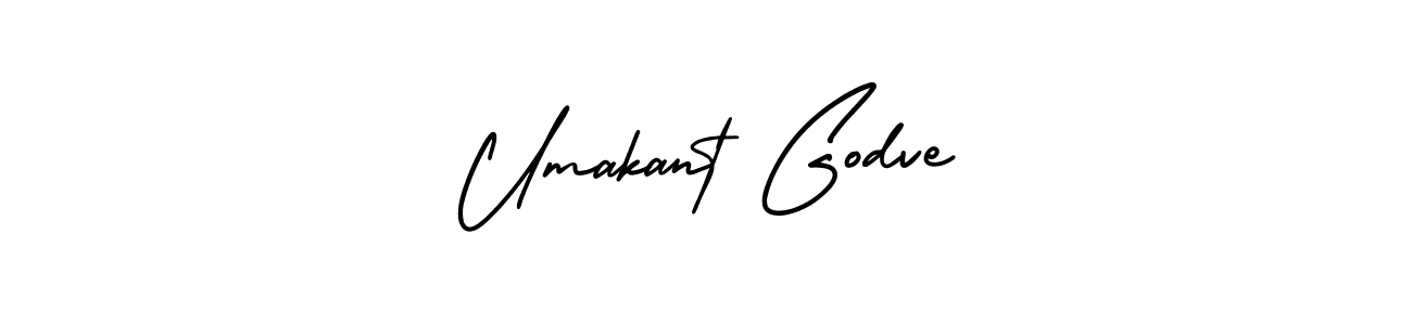 The best way (AmerikaSignatureDemo-Regular) to make a short signature is to pick only two or three words in your name. The name Umakant Godve include a total of six letters. For converting this name. Umakant Godve signature style 3 images and pictures png