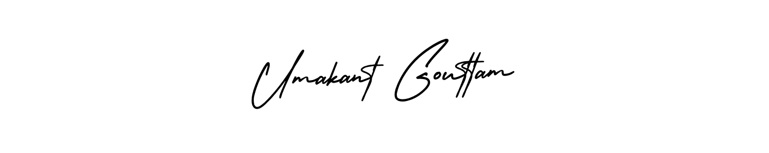 Design your own signature with our free online signature maker. With this signature software, you can create a handwritten (AmerikaSignatureDemo-Regular) signature for name Umakant Gouttam. Umakant Gouttam signature style 3 images and pictures png