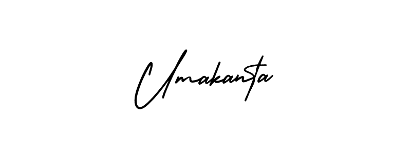 Design your own signature with our free online signature maker. With this signature software, you can create a handwritten (AmerikaSignatureDemo-Regular) signature for name Umakanta. Umakanta signature style 3 images and pictures png