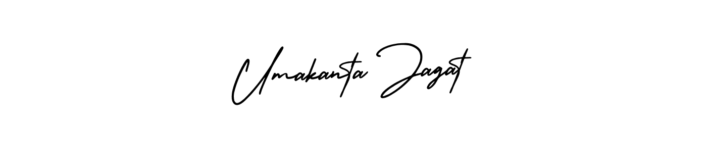 Umakanta Jagat stylish signature style. Best Handwritten Sign (AmerikaSignatureDemo-Regular) for my name. Handwritten Signature Collection Ideas for my name Umakanta Jagat. Umakanta Jagat signature style 3 images and pictures png