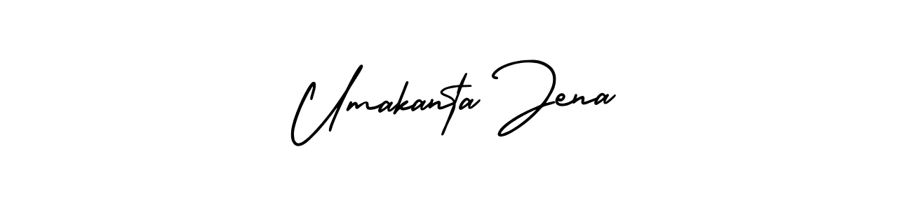 Umakanta Jena stylish signature style. Best Handwritten Sign (AmerikaSignatureDemo-Regular) for my name. Handwritten Signature Collection Ideas for my name Umakanta Jena. Umakanta Jena signature style 3 images and pictures png