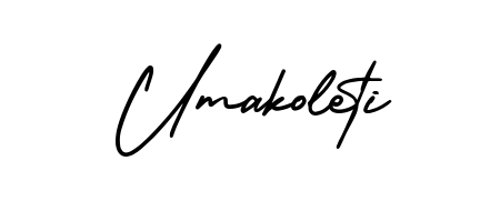 Style your name Umakoleti with confidence using AmerikaSignatureDemo-Regular signature design. Simple, elegant, and ready for immediate document use. Umakoleti signature style 3 images and pictures png