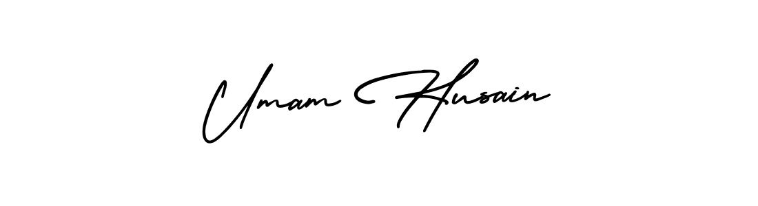 Umam Husain stylish signature style. Best Handwritten Sign (AmerikaSignatureDemo-Regular) for my name. Handwritten Signature Collection Ideas for my name Umam Husain. Umam Husain signature style 3 images and pictures png