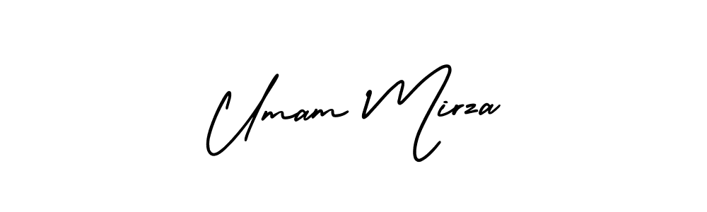 Use a signature maker to create a handwritten signature online. With this signature software, you can design (AmerikaSignatureDemo-Regular) your own signature for name Umam Mirza. Umam Mirza signature style 3 images and pictures png