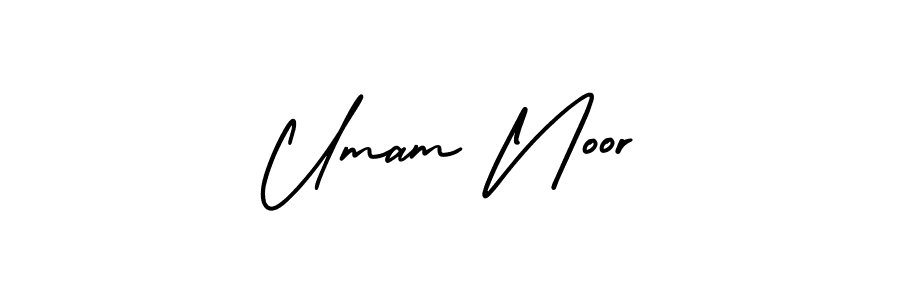 AmerikaSignatureDemo-Regular is a professional signature style that is perfect for those who want to add a touch of class to their signature. It is also a great choice for those who want to make their signature more unique. Get Umam Noor name to fancy signature for free. Umam Noor signature style 3 images and pictures png