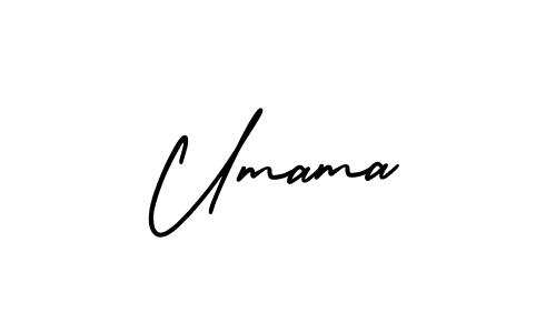You should practise on your own different ways (AmerikaSignatureDemo-Regular) to write your name (Umama) in signature. don't let someone else do it for you. Umama signature style 3 images and pictures png