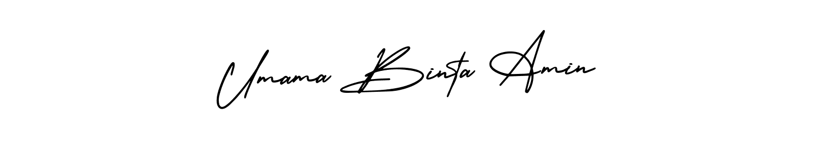 Make a beautiful signature design for name Umama Binta Amin. With this signature (AmerikaSignatureDemo-Regular) style, you can create a handwritten signature for free. Umama Binta Amin signature style 3 images and pictures png
