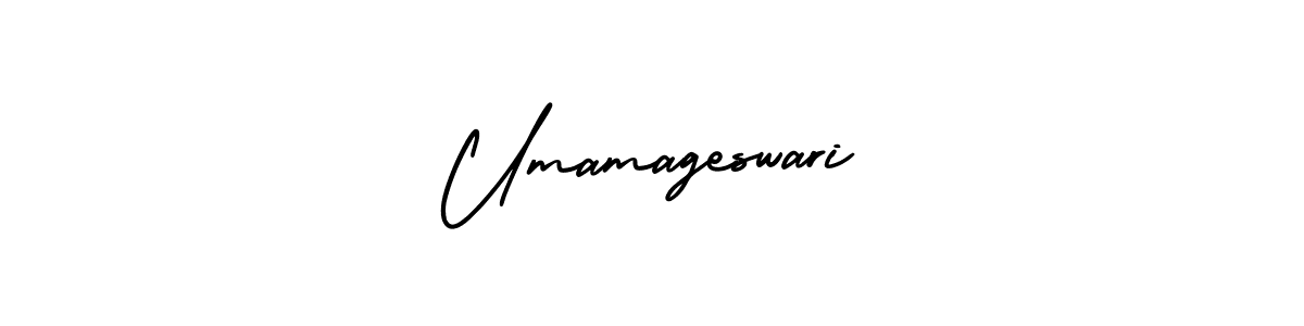 Make a beautiful signature design for name Umamageswari. With this signature (AmerikaSignatureDemo-Regular) style, you can create a handwritten signature for free. Umamageswari signature style 3 images and pictures png