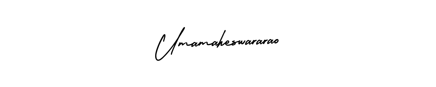 The best way (AmerikaSignatureDemo-Regular) to make a short signature is to pick only two or three words in your name. The name Umamaheswararao include a total of six letters. For converting this name. Umamaheswararao signature style 3 images and pictures png