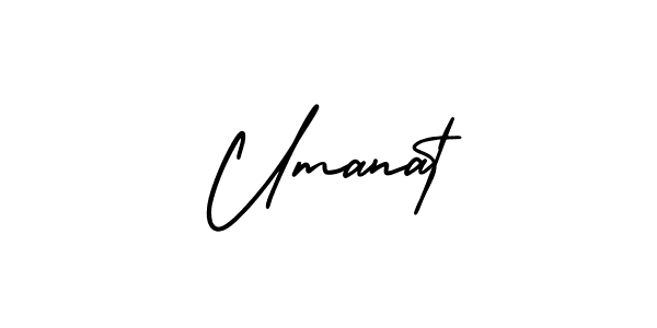 Create a beautiful signature design for name Umanat. With this signature (AmerikaSignatureDemo-Regular) fonts, you can make a handwritten signature for free. Umanat signature style 3 images and pictures png