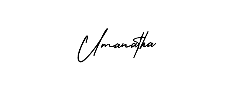 Make a beautiful signature design for name Umanatha. With this signature (AmerikaSignatureDemo-Regular) style, you can create a handwritten signature for free. Umanatha signature style 3 images and pictures png