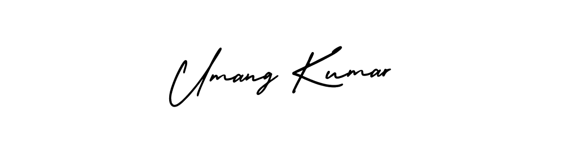 This is the best signature style for the Umang Kumar name. Also you like these signature font (AmerikaSignatureDemo-Regular). Mix name signature. Umang Kumar signature style 3 images and pictures png