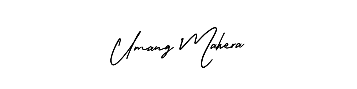 Check out images of Autograph of Umang Mahera name. Actor Umang Mahera Signature Style. AmerikaSignatureDemo-Regular is a professional sign style online. Umang Mahera signature style 3 images and pictures png