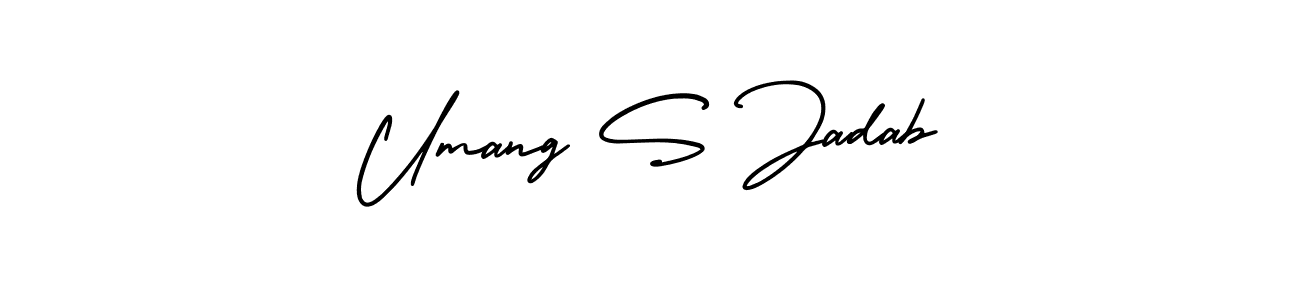 Use a signature maker to create a handwritten signature online. With this signature software, you can design (AmerikaSignatureDemo-Regular) your own signature for name Umang S Jadab. Umang S Jadab signature style 3 images and pictures png