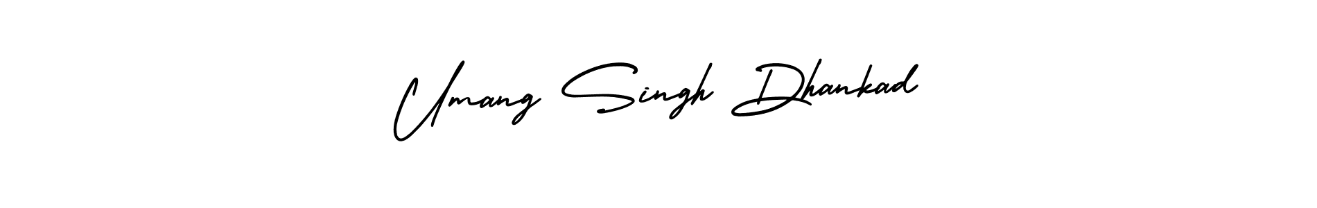 Similarly AmerikaSignatureDemo-Regular is the best handwritten signature design. Signature creator online .You can use it as an online autograph creator for name Umang Singh Dhankad. Umang Singh Dhankad signature style 3 images and pictures png