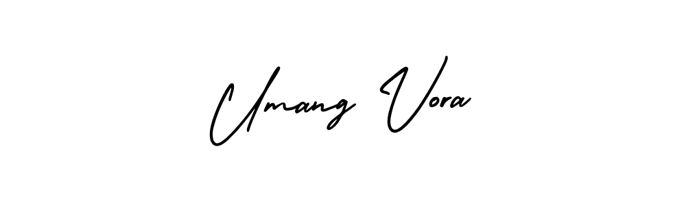 How to make Umang Vora name signature. Use AmerikaSignatureDemo-Regular style for creating short signs online. This is the latest handwritten sign. Umang Vora signature style 3 images and pictures png