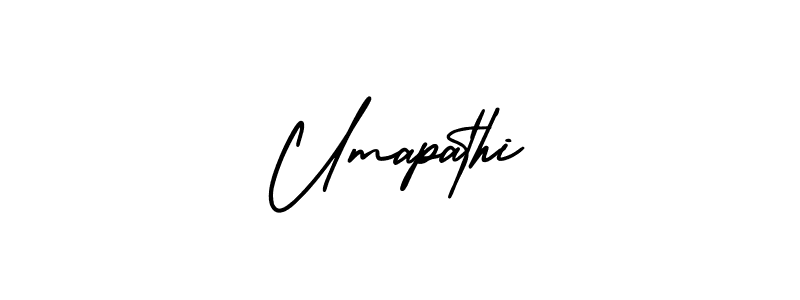 Use a signature maker to create a handwritten signature online. With this signature software, you can design (AmerikaSignatureDemo-Regular) your own signature for name Umapathi. Umapathi signature style 3 images and pictures png