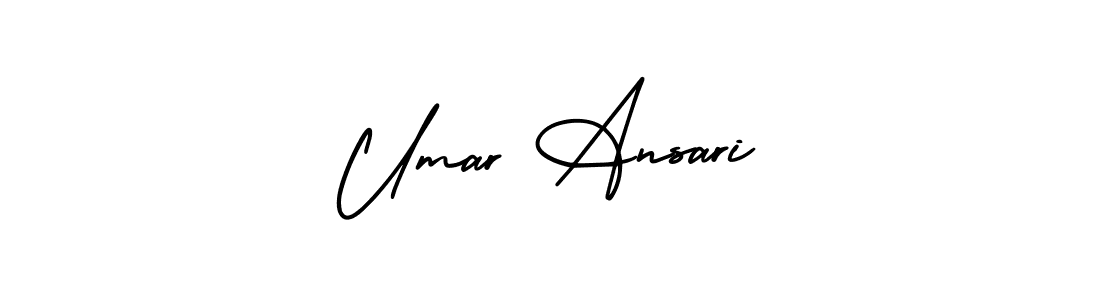 Design your own signature with our free online signature maker. With this signature software, you can create a handwritten (AmerikaSignatureDemo-Regular) signature for name Umar Ansari. Umar Ansari signature style 3 images and pictures png