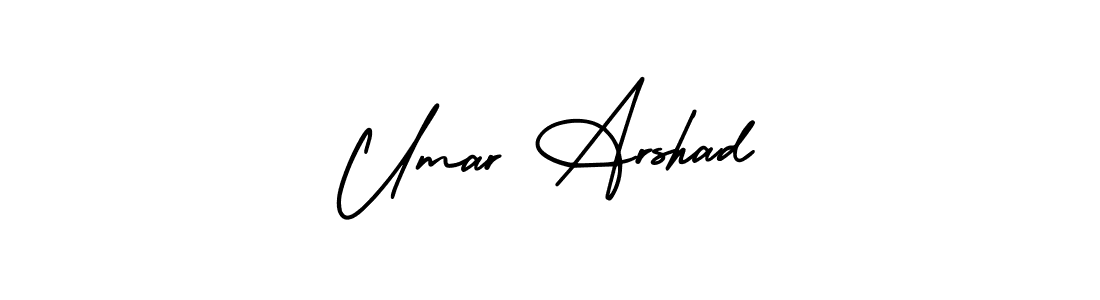 Use a signature maker to create a handwritten signature online. With this signature software, you can design (AmerikaSignatureDemo-Regular) your own signature for name Umar Arshad. Umar Arshad signature style 3 images and pictures png