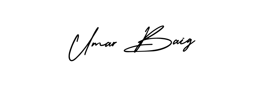 Use a signature maker to create a handwritten signature online. With this signature software, you can design (AmerikaSignatureDemo-Regular) your own signature for name Umar Baig. Umar Baig signature style 3 images and pictures png