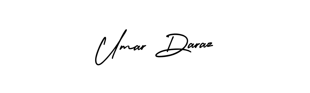 Similarly AmerikaSignatureDemo-Regular is the best handwritten signature design. Signature creator online .You can use it as an online autograph creator for name Umar Daraz. Umar Daraz signature style 3 images and pictures png