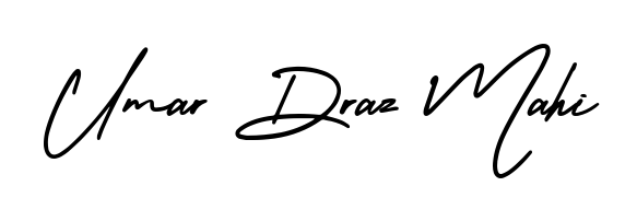 An effortless, minimalist signature concept for Umar Draz Mahi using AmerikaSignatureDemo-Regular design. Clean lines that look great on any document. Umar Draz Mahi signature style 3 images and pictures png