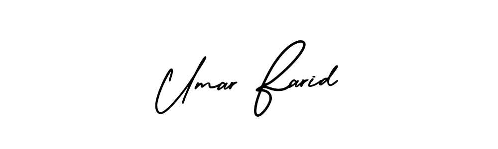 Umar Farid stylish signature style. Best Handwritten Sign (AmerikaSignatureDemo-Regular) for my name. Handwritten Signature Collection Ideas for my name Umar Farid. Umar Farid signature style 3 images and pictures png