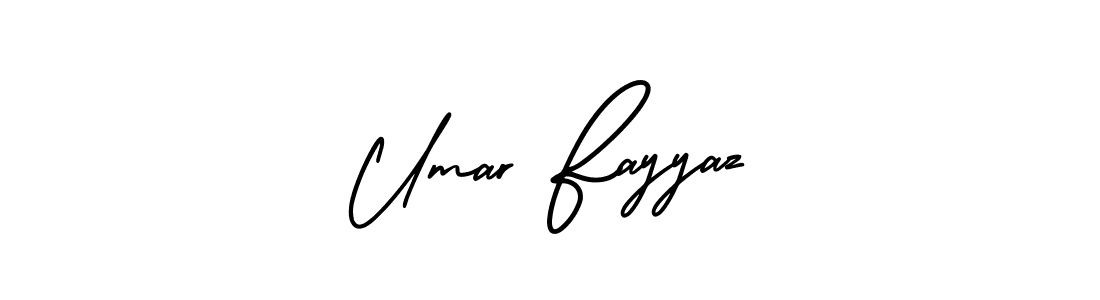 How to make Umar Fayyaz name signature. Use AmerikaSignatureDemo-Regular style for creating short signs online. This is the latest handwritten sign. Umar Fayyaz signature style 3 images and pictures png