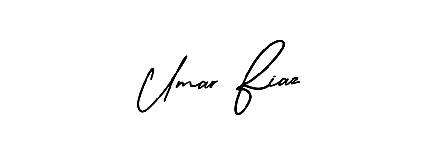 This is the best signature style for the Umar Fiaz name. Also you like these signature font (AmerikaSignatureDemo-Regular). Mix name signature. Umar Fiaz signature style 3 images and pictures png