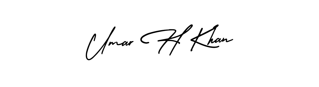 Make a beautiful signature design for name Umar H Khan. Use this online signature maker to create a handwritten signature for free. Umar H Khan signature style 3 images and pictures png