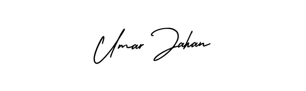 Umar Jahan stylish signature style. Best Handwritten Sign (AmerikaSignatureDemo-Regular) for my name. Handwritten Signature Collection Ideas for my name Umar Jahan. Umar Jahan signature style 3 images and pictures png