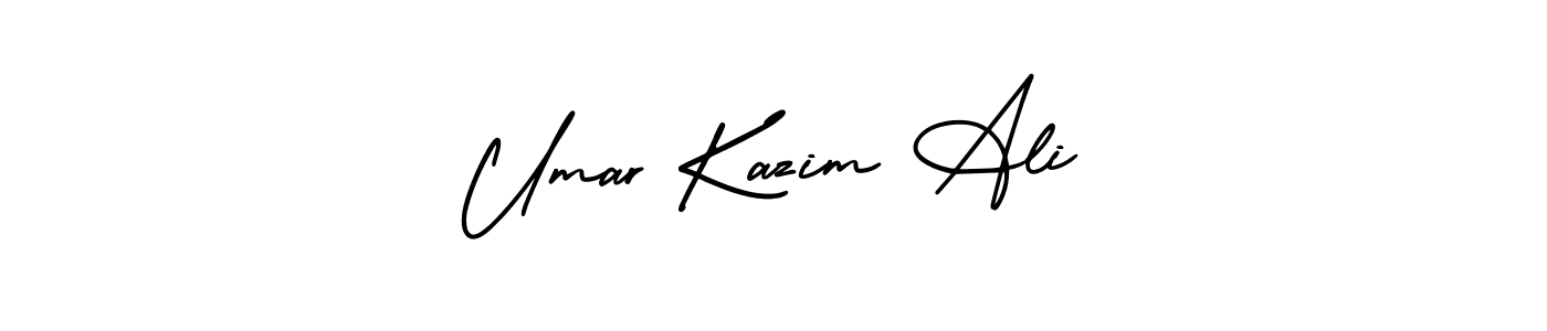 Make a short Umar Kazim Ali signature style. Manage your documents anywhere anytime using AmerikaSignatureDemo-Regular. Create and add eSignatures, submit forms, share and send files easily. Umar Kazim Ali signature style 3 images and pictures png