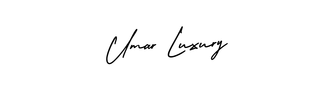 Use a signature maker to create a handwritten signature online. With this signature software, you can design (AmerikaSignatureDemo-Regular) your own signature for name Umar Luxury. Umar Luxury signature style 3 images and pictures png