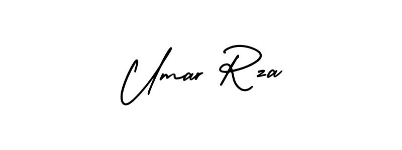 How to make Umar Rza name signature. Use AmerikaSignatureDemo-Regular style for creating short signs online. This is the latest handwritten sign. Umar Rza signature style 3 images and pictures png