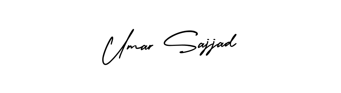 Design your own signature with our free online signature maker. With this signature software, you can create a handwritten (AmerikaSignatureDemo-Regular) signature for name Umar Sajjad. Umar Sajjad signature style 3 images and pictures png