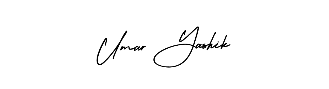 Use a signature maker to create a handwritten signature online. With this signature software, you can design (AmerikaSignatureDemo-Regular) your own signature for name Umar Yashik. Umar Yashik signature style 3 images and pictures png