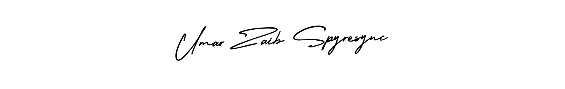 The best way (AmerikaSignatureDemo-Regular) to make a short signature is to pick only two or three words in your name. The name Umar Zaib Spyresync include a total of six letters. For converting this name. Umar Zaib Spyresync signature style 3 images and pictures png